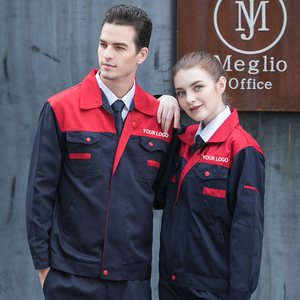 Combinaison de travail unisexe personnalisable avec logo, respirante, à manches longues, en polyester, uniforme industriel pour ingénieur mécanicien - Product Image 1