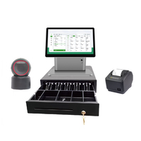 Terminal Punto de Venta Android Todo en Uno de 15.6 Pulgadas, PC para Cajero, Software Inteligente, NFC, Impresora, Escáner, Sistema de Punto de Venta