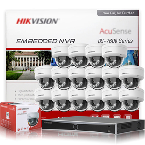 Kit de caméra IP dôme hybride intelligente Acusense 4MP HIK Original, système de caméra réseau filaire NVR PoE 8CH 16CH 1U 4K - Product Image 1