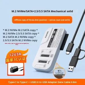 Maiwo <span class=keywords><strong>M</strong></span>.<span class=keywords><strong>2</strong></span> NVMe/<span class=keywords><strong>2</strong></span>.5/3.5 inci SATA Solid State Mechanical Hard Drive Baca dan Tulis 10Gbps Tipe-C Casing ABS K10835N - Product Image 6