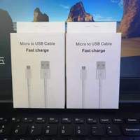 Câble Micro USB en cuivre pur et TPE de 3 pieds, câble de charge rapide V8 pour téléphone portable Android
