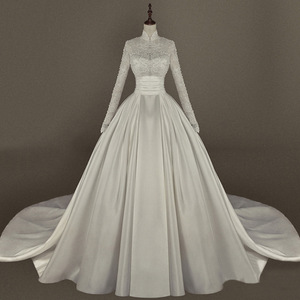 Abiti da Sposa 2026 Nuovo Design Semplice Lusso con Paillettes e Perline <span class=keywords><strong>Sexy</strong></span> a Vita Alta Maniche Lunghe in Pizzo - Product Image 2