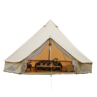 Ceyu Nouveau Style Haute Qualité Tentes Cloche en Toile de Glamping 3M 4M 5M 6M, Yurt Mongol de Camping Pyramidal