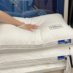 Hotel <strong>king</strong> <strong>Size</strong> <strong>Pillow</strong> High Weight Filling Cotton Hilton <strong>Pillow</strong> 1000g with Bag Feather <strong>Pillow</strong> for Sleeping - Product Image 3