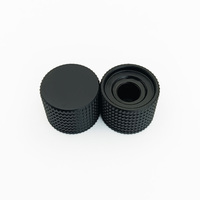 Diamètre 15x12mm Aluminium noir mat 6mm 18T Bouton de commande de l'encodeur de l'arbre cannelé