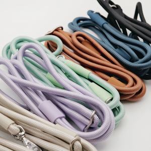 Tali pegangan pinggang selempang badan, warna kustom 4-in-1 panjang dapat disesuaikan bebas genggam tali pegangan pinggang nilon Premium bahan poliester tali anjing besar - Product Image 3