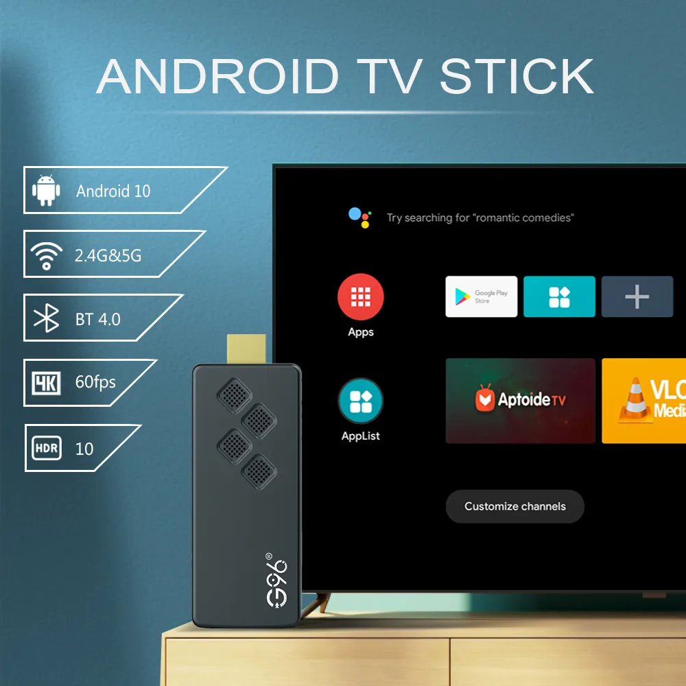 Customize Fire TV Stick HD Android10 5G Dual Wifi IPTV ATV Dongle Games Joystick 4K Media Player HD MI Streaming Device TV Stick