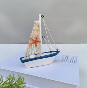 Đồ trang trí phong <span class=keywords><strong>c</strong></span>ách Đị<span class=keywords><strong>a</strong></span> Trung Hải đồ nội thất mô hình thuyền buồm nhỏ thời trang sáng tạo bằng gỗ Vải Thuyền thủ <span class=keywords><strong>c</strong></span>ông mỹ nghệ - Product Image 3