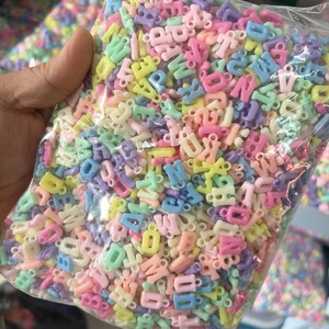 <strong>Large</strong> Hole Ice Cream Color String <strong>Beads</strong> Letters <strong>Bracelet</strong> Children's DIY Handmade Acrylic Jewelry Accessories Hair Rope <strong>Beads</strong> - Product Image 1