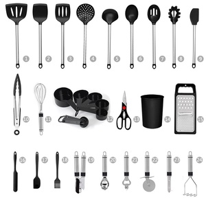Juego <span class=keywords><strong>de</strong></span> Utensilios <span class=keywords><strong>de</strong></span> Cocina <span class=keywords><strong>de</strong></span> Silicona <span class=keywords><strong>de</strong></span> 33 Piezas, Espátula, Abridor <span class=keywords><strong>de</strong></span> Latas, Cuchillo <span class=keywords><strong>para</strong></span> Pizza, Taza Medidora, Espátula Antideslizante Resistente a Altas Temperaturas - Product Image 2