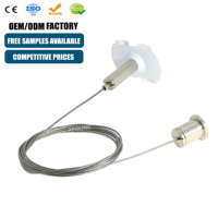 Kit de suspension de câble d'avion de pince de fil de suspension de câble de support de plafond autobloquant réglable blanc pour accrocher des lumières de rail