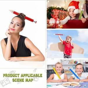 Crayons géants en bois personnalisés avec nom gravé, décoration de scène sur mesure, grand crayon amusant pour cadeau de fête - Product Image 5