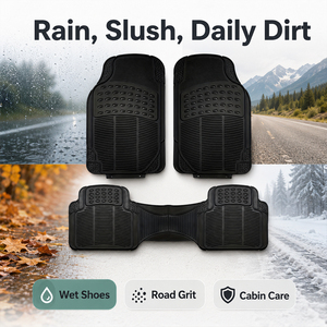 Lot de 3 tapis de sol de voiture en PVC robuste de 15 mm d'épaisseur avec couverture complète pour l'arrière, livraison directe UE, adaptable sur mesure - Stock Chine - Product Image 6