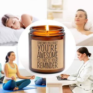 Décoration d'intérieur, vente chaude, cadeau d'aromathérapie, bougie parfumée en cire de soja dans un bocal en verre brun, 8 oz - Product Image 1