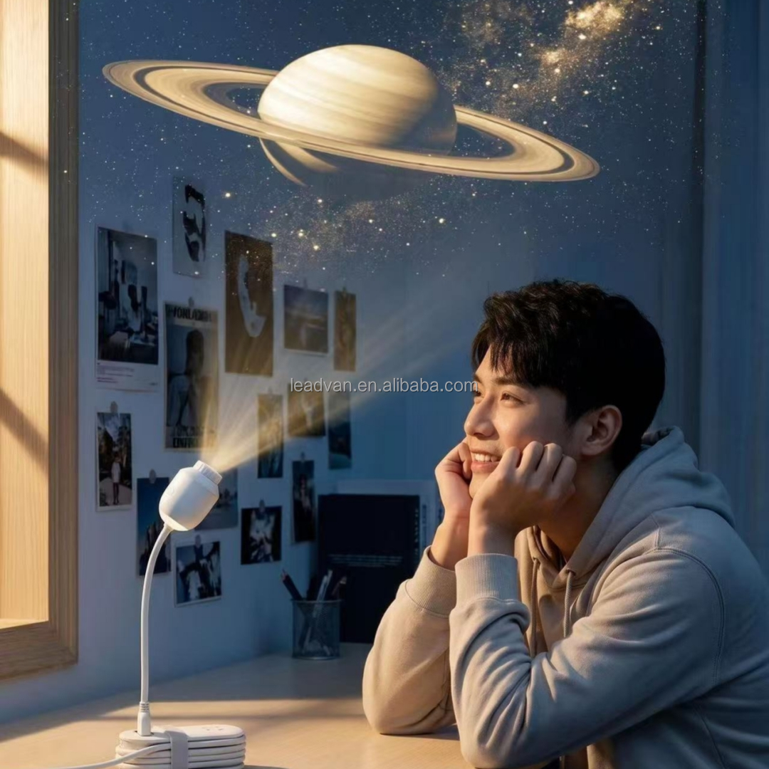 USB Aurora Projector 360° Star Galaxy Projection Night Lamp USB Mini Starry Projector Night Light for Room Ceiling Atmosphere