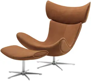 Modern oturma odası lüks deri döner eğlence şezlong tasarımcı rahat tek kanepe salyangoz sandalye