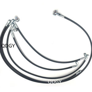 Tuyau de frein en PTFE recouvert de tresse en acier inoxydable, avec protection en vinyle noir, embout femelle à sertir, 18 pouces, 24 pouces, -3 - Product Image 4