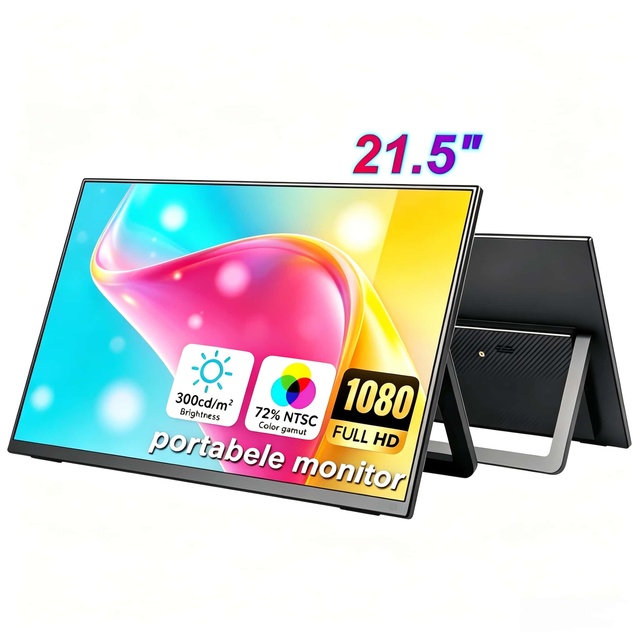 OEM 21.5 Inch FHD 1080P LED Computer Monitor 60Hz Refresh Rate Time Frameless 350cd/m2 HD VGA 75x75mm VESA Tilt Adjustable