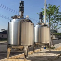 Mélangeur automatique à double agitateur en SUS304 poli miroir pour produits chimiques alimentaires, sirop de sucre, mayonnaise et beurre de cacahuète