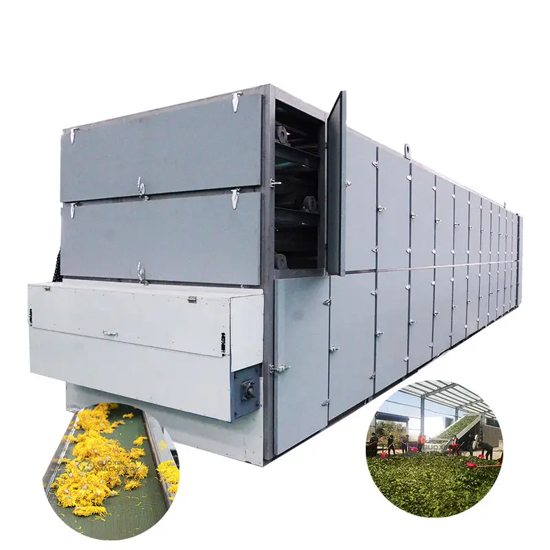 Mesh belt dryer machine for cassava moringa mint stevia pumpkin leaves dehydrator flowers petal green tea leaves drying machine