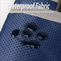 Sac de classement léger et souple en tissu Oxford imperméable de haute qualité pour bureau, sac fourre-tout pour dossiers A4, sac de conférence bleu/noir 37x30cm Fournisseur
