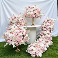 Centro de Mesa de Bolas de Flores Rosadas Artificiales de Seda Realistas Hechas a Mano de 30-80 cm para Bodas, Año Nuevo, Día de la Madre, Navidad