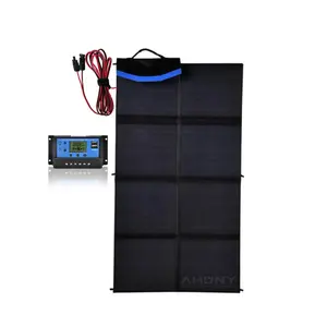160 watt 12 Volt Tragbare Solar Panel Kit Ladegerät Faltbare Mono Solar Ladegerät 3 Ausgang Ports für Solar Generator rv camping
