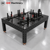 Table de soudage industrielle anti-salissures 3D, table de soudage en fonte nitrurée avec kits de serrage complets