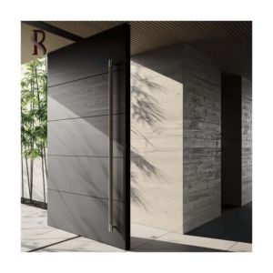 Rising OEM Puerta de pivote de diseño contemporáneo Puerta de aluminio fundido Exterior de Seguridad americana para entrada delantera de villas y casas - Product Image 1