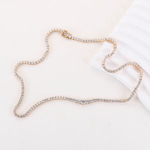 <b>Necklace</b> in 18K Yellow <b>Gold</b> Lab Diamonds Women's Luxury Couture Jewelry Attendance Party Party Anniversary Gifts Everyday - Product Image 3