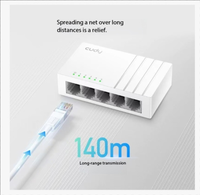 Expansor de Puertos Ethernet de 5 Puertos, Plug and Play, Divisor de Router, Concentrador de Red