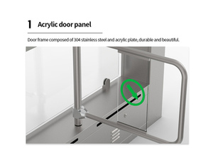 Hcw nhà máy tùy chỉnh nhanh chóng cảm ứng Swing cổng turnstile nhận dạng khuôn mặt an ninh kiểm soát truy cập SUS304 chất liệu - Product Image 3
