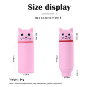 Trousse à crayons en Silicone innovante pour enfants, étui à crayons personnalisé couleur 1 pièce/sac opp accepter Logo personnalisé écoles et bureaux