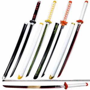 27 Designs Japan Anime Accesorios <span class=keywords><strong>de</strong></span> Cosplay Espada Solar <span class=keywords><strong>Kamado</strong></span> <span class=keywords><strong>Tanjiro</strong></span> Tomioka Giyu Armas <span class=keywords><strong>de</strong></span> Defensa Personal Espada <span class=keywords><strong>de</strong></span> Madera - Product Image 1