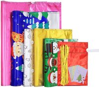 Sacs en plastique pour cadeaux de Noël, emballages pour friandises, biscuits, bonbons, emballages en plastique pour Noël