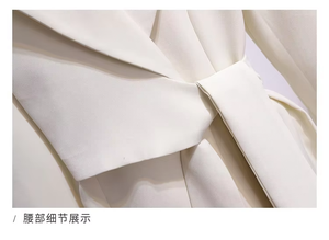 <span class=keywords><strong>Abito</strong></span> da donna stile Blazer autunnale <span class=keywords><strong>con</strong></span> cintura dolce stile Blazer da ufficio a manica lunga <span class=keywords><strong>con</strong></span> <span class=keywords><strong>spacco</strong></span> irregolare a manica lunga di fascia alta - Product Image 4