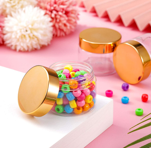 ขวดพลาสติกใสปิดผนึกสำหรับเก็บอาหารสัตว์เลี้ยงและเครื่องสำอาง ขนาด 100-500 มล. ฝาปิดชุบทอง ขายส่ง - Product Image 5