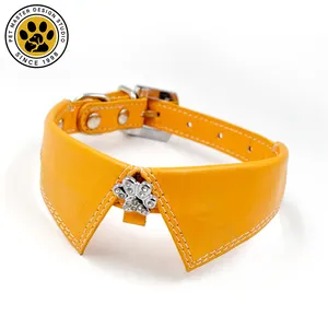 Sinsky Pet Accessories Hond Vlinderdas Kraag Leer Bling Strik Knopen Hond Halsband Voor Kleine Hondenhalsband