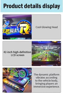 เครื่องเกมมอเตอร์ไซค์อาร์เคดลดราคาพิเศษ เครื่องเล่นเกมแข่งรถแบบหยอดเหรียญ อุปกรณ์เกมอาร์เคดเพื่อความบันเทิง - Product Image 3