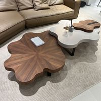 Table basse moderne pour salon, design industriel italien en bois, petite table à thé, meubles de salon luxueux