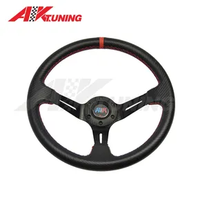 350MM Vermelho Azul Preto Roxo cor diferente falou COURO Corrida Volante para carros Glof e carro de Corrida