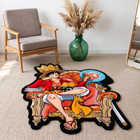 Tapis de sol personnalisé en forme d'anime, découpé sur mesure, tufté, antidérapant et lavable, pour la décoration du salon