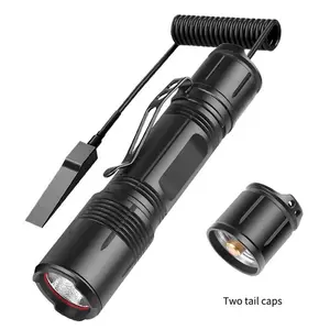 New XHP50 LED Tactical Flashlight Powerful Pocket clip torch Light USB Rechargeable Hunting Torch light With remote press switch