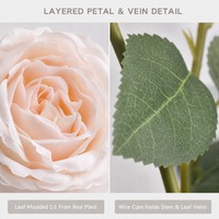Fleur artificielle de rose à 6 têtes Joho, réaliste, avec tige, vente en gros, OEM, ODM, pour acheteurs professionnels, devis, stock, fournisseur d'usine