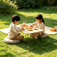 Bureau pliable multifonctionnel portable, table d'étude et de repas en bois pliable pour chambre à coucher, maternelle, extérieur et bureau à domicile
