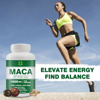 Cápsulas de Raíz de Maca de Marca Propia para Aumentar la Energía, Antioxidantes y Refuerzo del Sistema Inmunitario - Potenciadores Naturales de la Salud