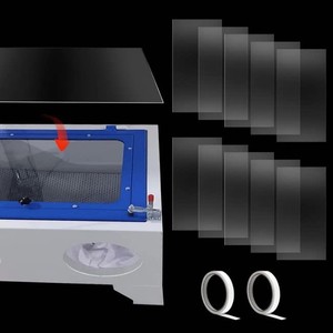 Hiroaki Sandblasting Machine <b>Protective</b> Film 410x300mm 0.12mm PVC Transparent White Window Guard <b>Shield</b> - Product Image 1