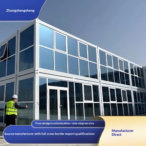 Contenedor prefabricado de acero de color para oficina móvil, edificio de proyectos, fábrica, dormitorio, casa empacable de montaje rápido - Product Image 4
