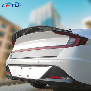Negro brillante ABS fibra de carbono Look <span class=keywords><strong>GT</strong></span> estilo coche trasero maletero alerón bota labio cola de pato para <span class=keywords><strong>Hyundai</strong></span> Sonata N <span class=keywords><strong>Line</strong></span> DN8 2020-2023 - Product Image 5