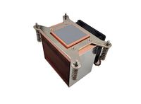 Nouveau refroidisseur de processeur actif AM4 135W 2U avec ventilateur PWM 4 broches et dissipateur thermique à ailettes en cuivre pour Ryzen 7 5800x